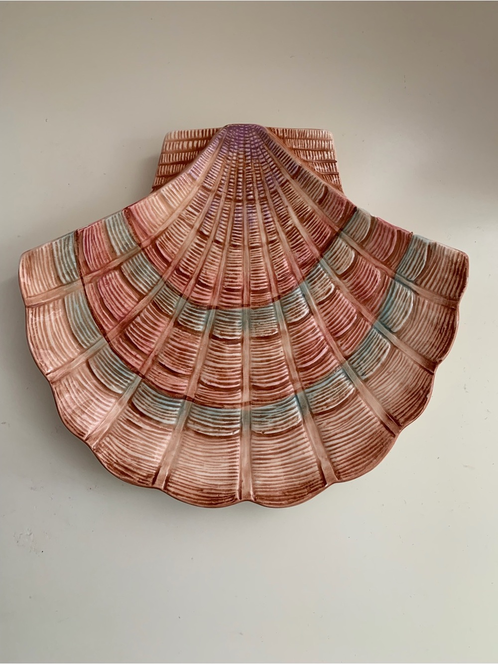 Fitz & Floyd Shell Dish Pink Trinket Plate Decor Beach Ceramic Textured China - Picture 4 of 14